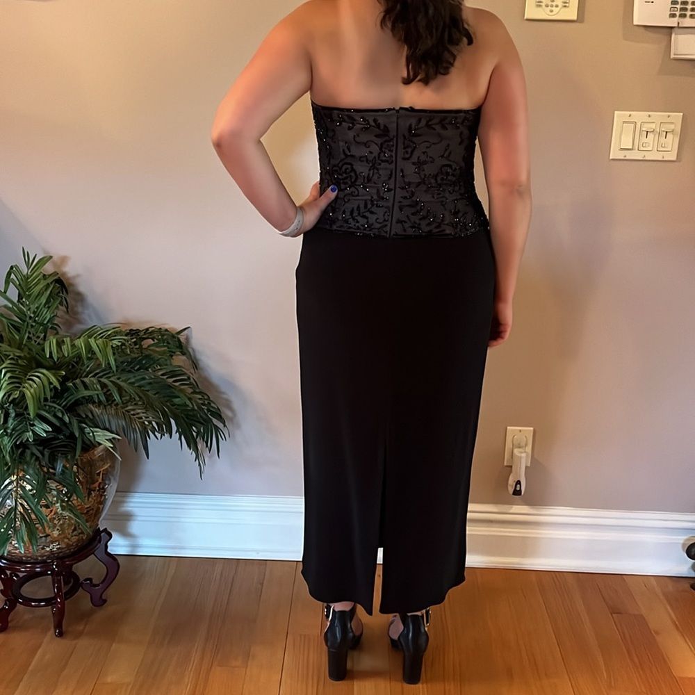 Montage by Mon Cheri Black Beaded Evening Gown - Picture 9 of 13